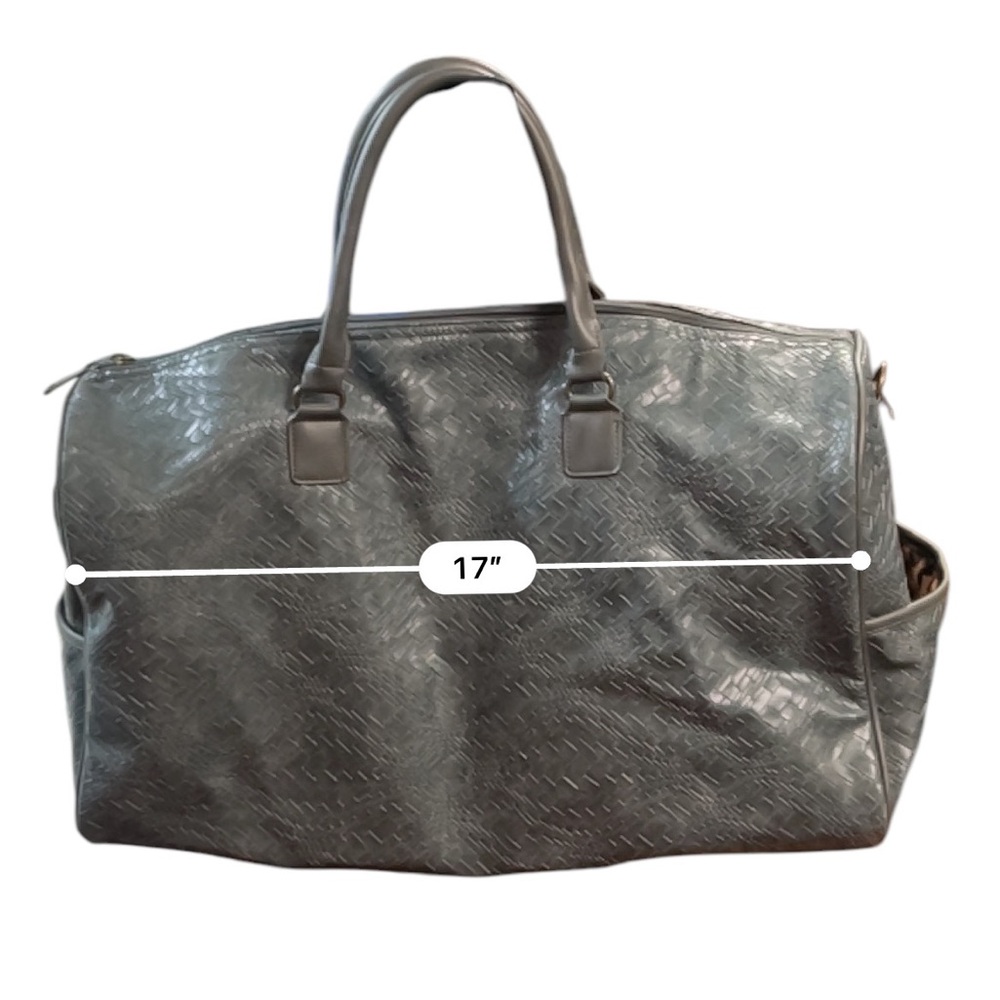 Nicole by Nicole Miller Black Woven Travel Weekender Bag - Picture 6 of 16
